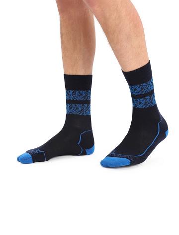 Icebreaker Merino Hike+ Light Crew Natural Summit Strumpor Herr Marinblå | SE 1941FDNM
